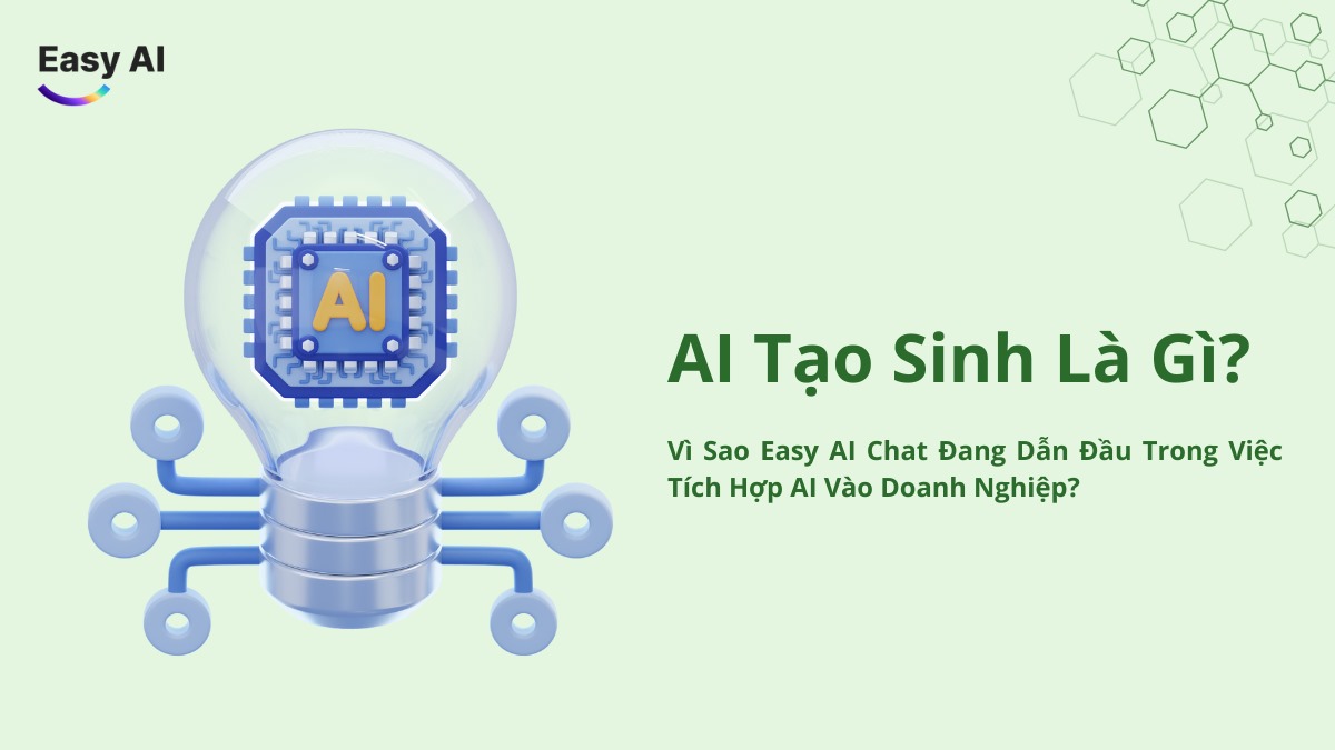 AI Tạo Sinh Là Gì? Vì Sao Easy AI Chat Đang Dẫn Đầu Trong Việc Tích Hợp AI Vào Doanh Nghiệp?