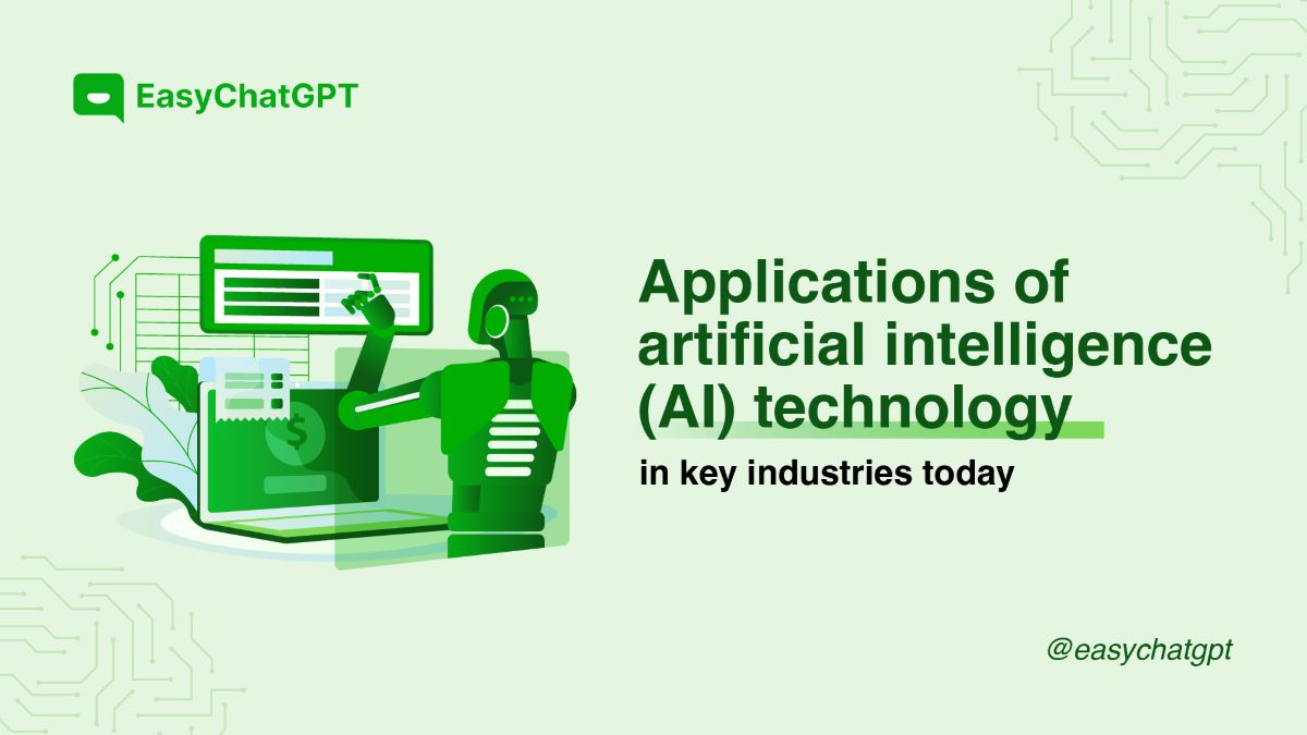 Applications of artificial intelligence (AI) technology in key industries today