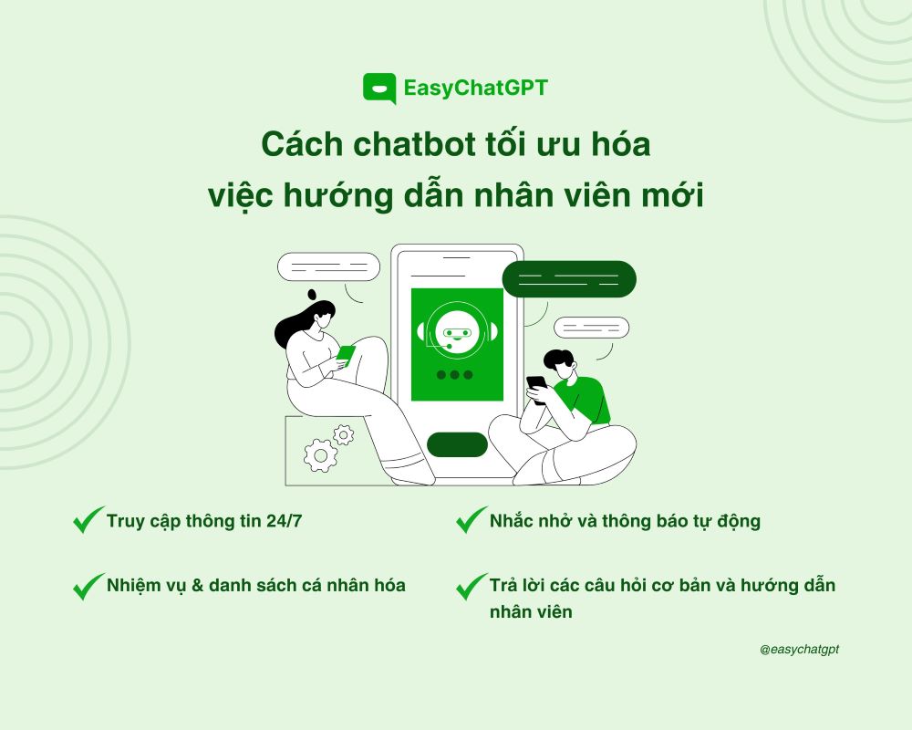 Ứng dụng chatbot AI cho doanh nghiệp trong việc tối ưu quy trình hướng dẫn nhân viên mới