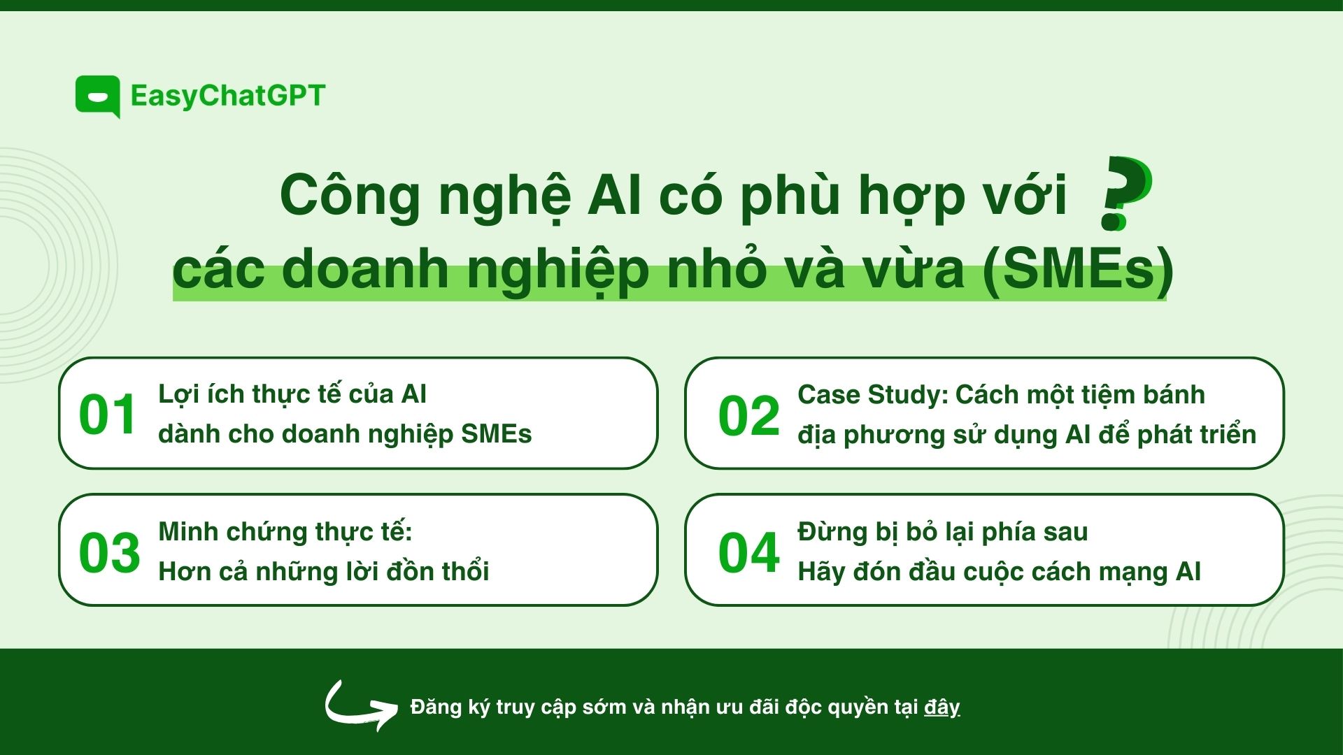 Công nghệ AI có phù hợp với các doanh nghiệp nhỏ và vừa (SMEs)?