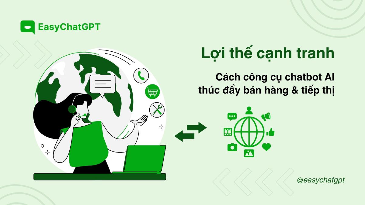 Lợi thế cạnh tranh: Cách công cụ chatbot AI thúc đẩy nỗ lực bán hàng & tiếp thị của bạn